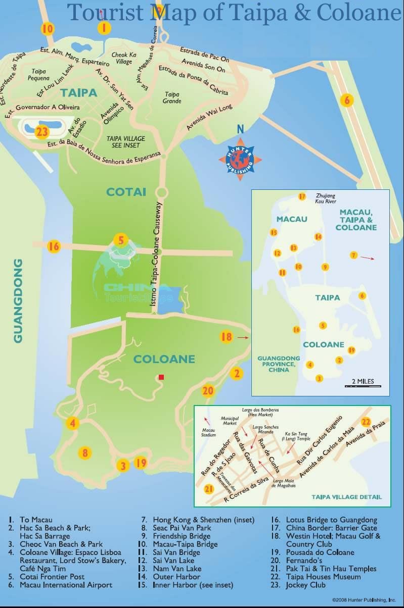 ramani ya kisiwa cha Macau